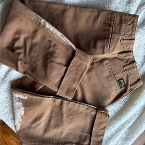 Stan Ray USA brown jeans with white paint